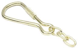 Brass-Plated Key Ring Fitting.
