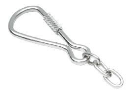 Nickel-Plated Key Ring Fitting.