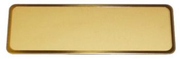 Etched & Frosted Brass Badge Blank - 76mm x 25mm