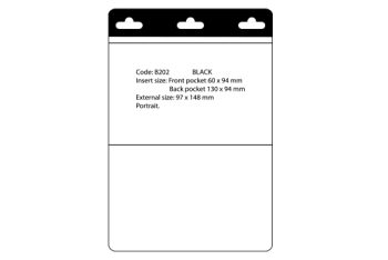 2 Card Holder - Portrait Style B202 BLK