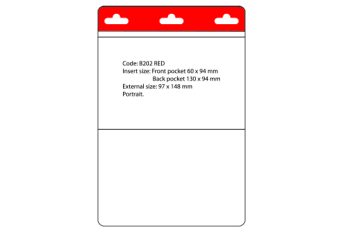 2 Card Holder - Portrait Style B202 RED