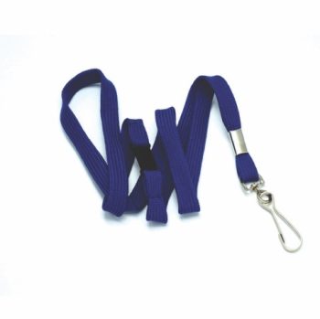 Flat tubular lanyards with swivel hook and safety breakaway ROYAL-10mm
