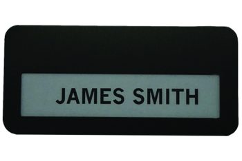 Aluminium Re-usable Badge 135 Black