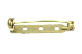 Brass Badge Pin H/Duty 37mm