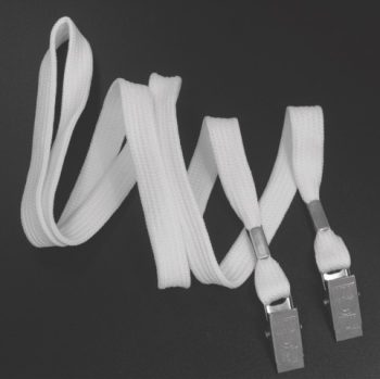 DUAL ENDED WITH ALLIGATOR CLIPS : WHITE-10mm