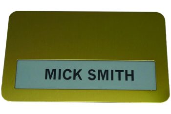 Aluminium Re-usable Badge 145 Gold
