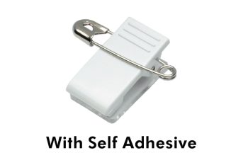 ID Clip with Pin with self adhesive 23mmx14mm