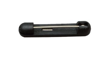 Brooch Pin Molded Plastic no adhesive 32mm Black