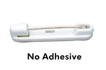 Brooch Pin Molded Plastic no adhesive 37mm White