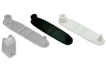 Plastic Key Tag  black / white / frosted