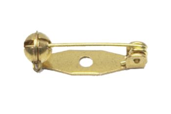 Rotary Clasp Brooch Pin Brass 20mm